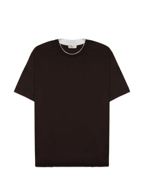 Paolo Pecora layered-detail T-shirt Brown F0814054U211