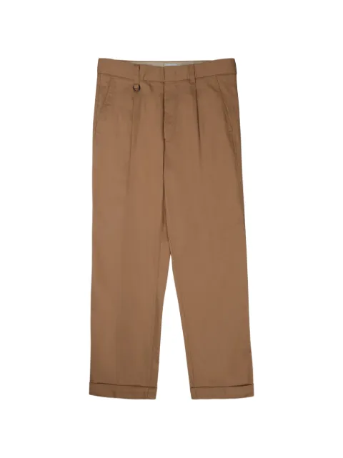 Paolo Pecora pleated-detail straight-leg trousers Brown B1251991326