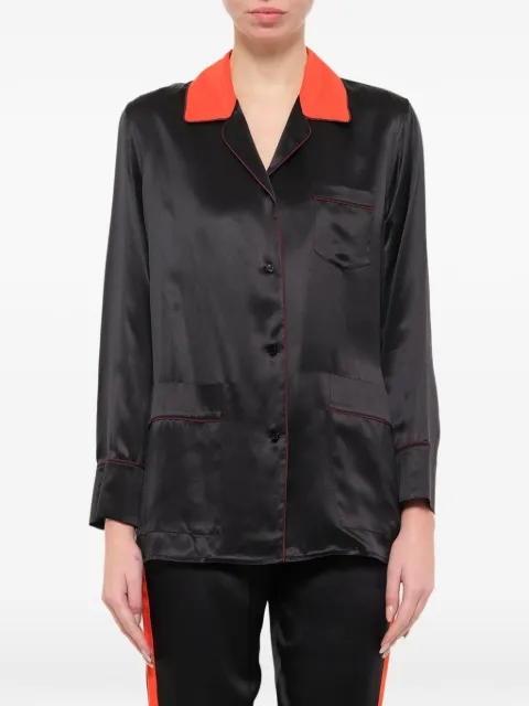 Givenchy piped long-sleeve shirt Black 16A6008310