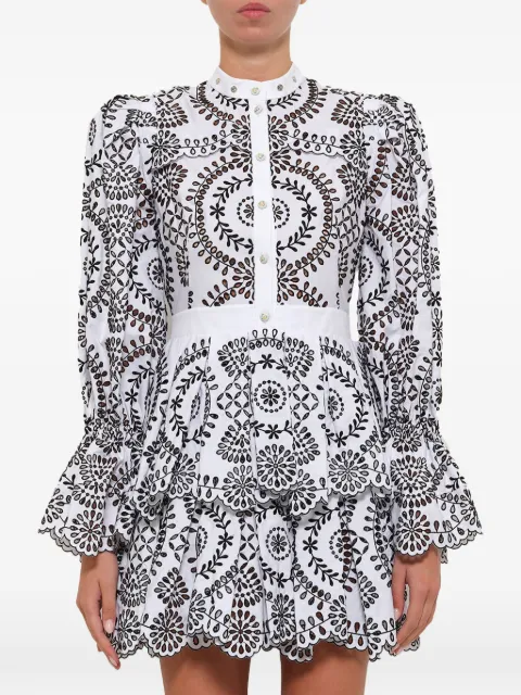 Alexander McQueen broderie-anglaise tiered dress White 459465QIZ14