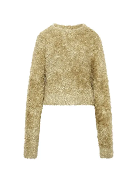 Noir Kei Ninomiya lamé-effect sweater Gold 3PN001051