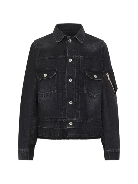 sacai denim jacket Black SCW307
