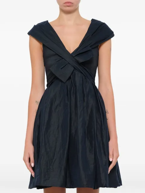 Lanvin bow-detail pleated dress Blue RWDR2016
