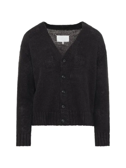 Maison Margiela four-stitch logo hemp cardigan Black S51HP0017M13100900