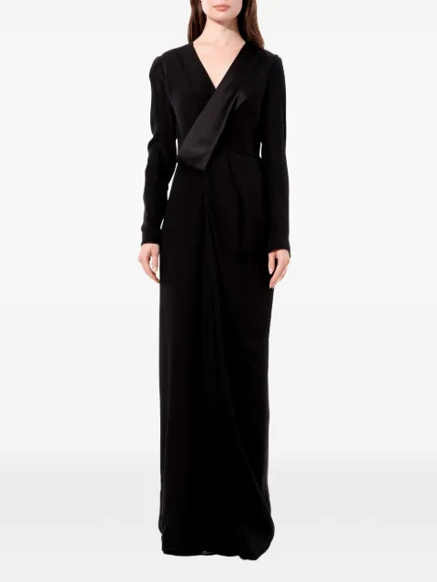 Balenciaga satin-panelled draped dress Black 365902TLI021000