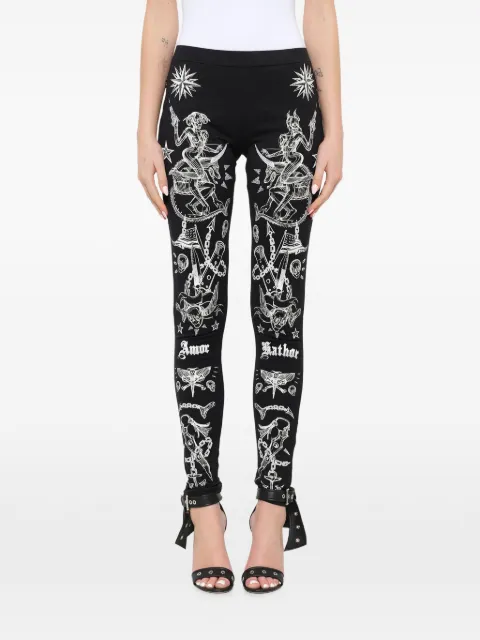 Givenchy Tattoo-print leggings Black 17S7323651001