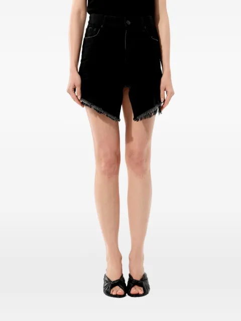 Balenciaga cut-up frayed skirt Black 704541TBP471029