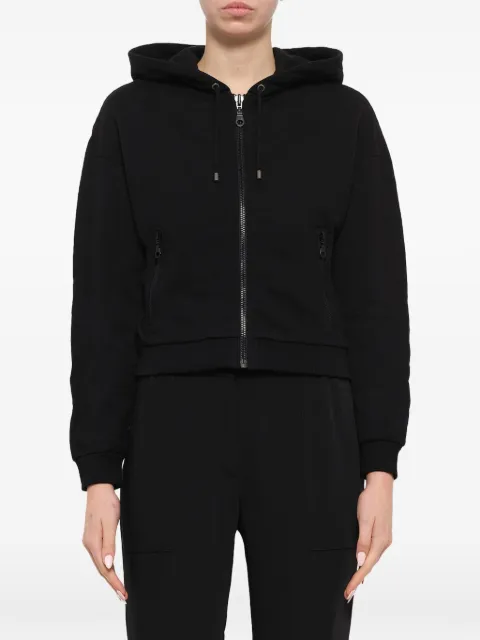 Kenzo logo-embroidered zip-up hoodie Black F762BL733952