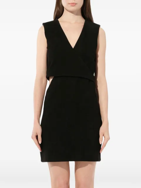Balmain leather wrap-style dress Black 3463291PC010