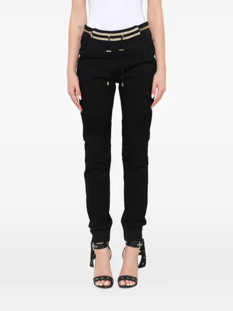 Balmain Biker jersey trousers Black W6HJ584D323