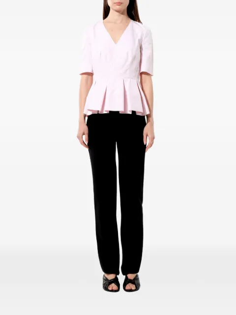 Balenciaga pleated peplum-hem blouse Pink 413393TMB26