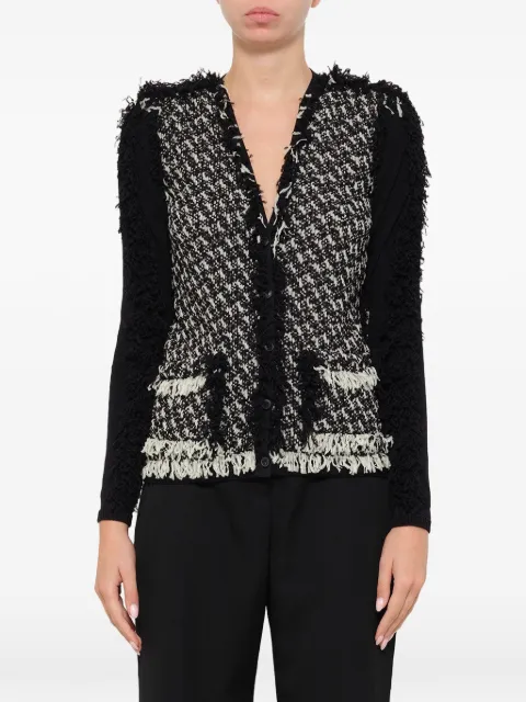 Lanvin fringe-trimmed buttoned jacket Black RWJA3780MV52E16