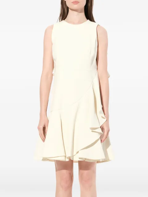 Alexander McQueen ruffled sleeveless dress Neutrals 459576QIK02