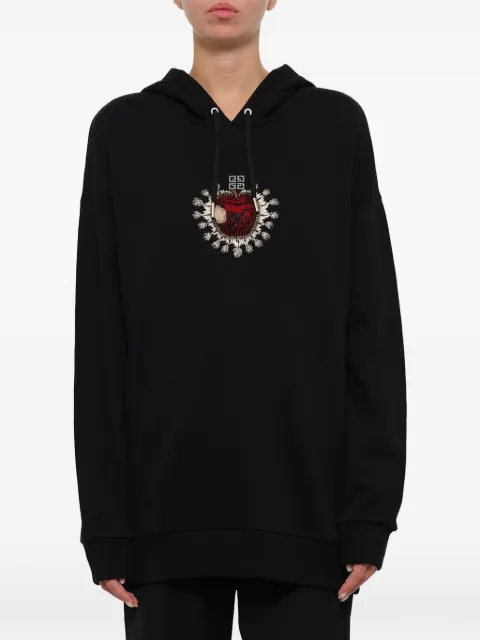 Givenchy Sacred Apple graphic-detail hoodie Black BW900CG0G4