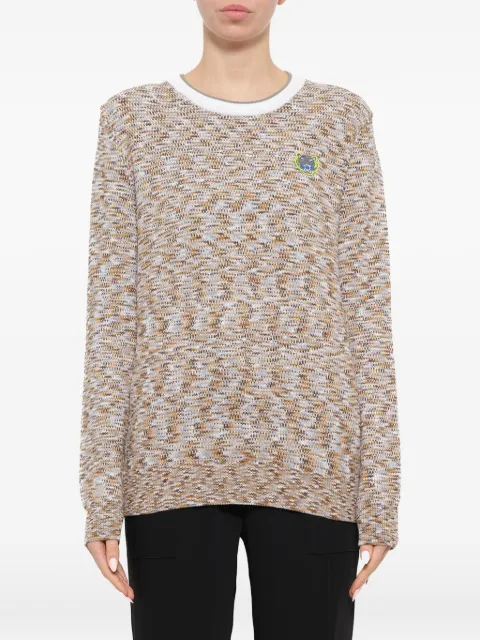 Kenzo tiger-patch sweater Grey F655PU2183AC93