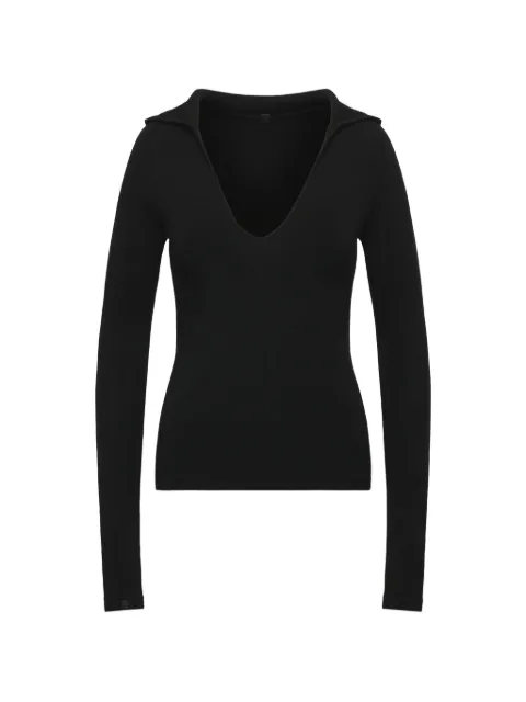 Fax Copy Express hooded long-sleeve T-shirt Black BWUS01J01BK