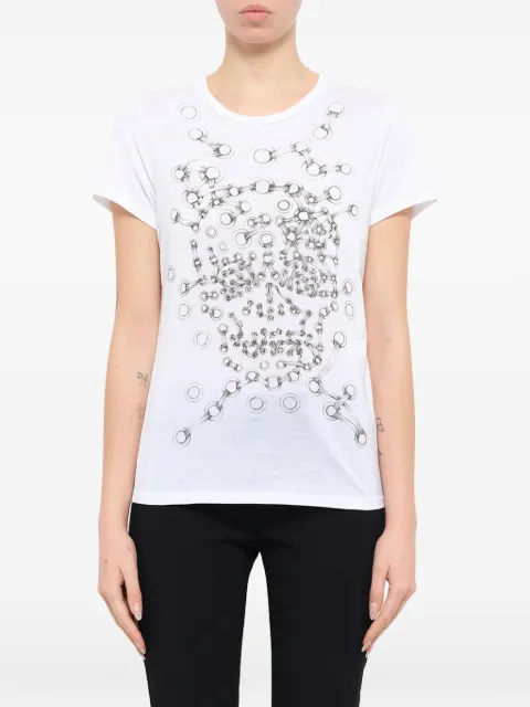 Alexander McQueen skull-print short-sleeve T-shirt White 365397QDZ35