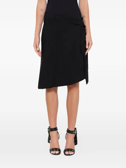 Lanvin asymmetric ruffled midi skirt Black 2547
