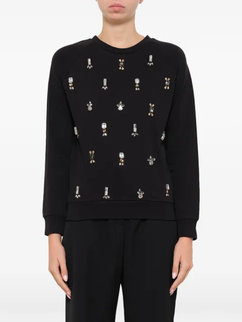 Lanvin embroidered jersey sweater Black RWTO014ATS02