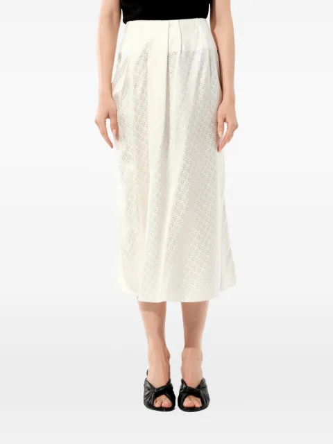 Balenciaga pleated satin skirt White 413380TQD36