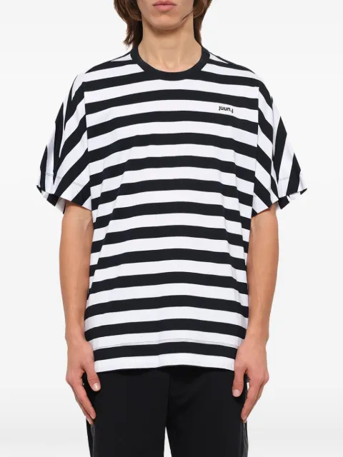 Juun.J striped T-shirt Black JC0542P025