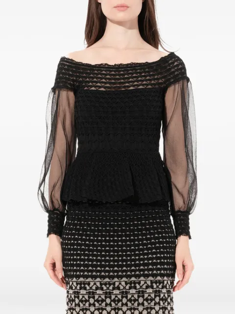 Alexander McQueen criss-cross peplum-hem dress Black 439933Q1VYM
