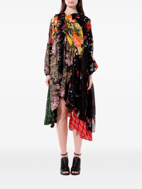 Balenciaga floral-print ruffled dress Black 446938TTA60
