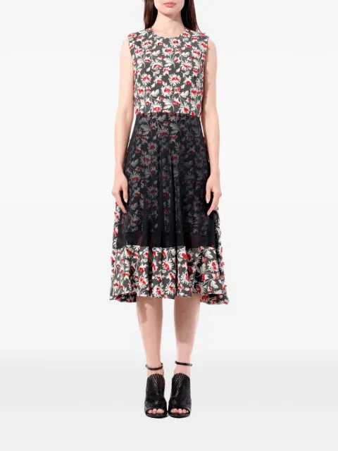 Balenciaga floral-jacquard sleeveless midi dress Grey 413099TQF151076