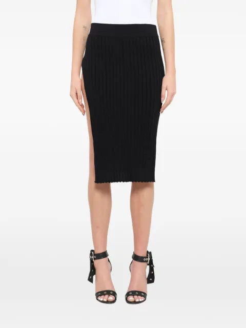 Givenchy ribbed-knit side-slit midi skirt Black 16J7803521001