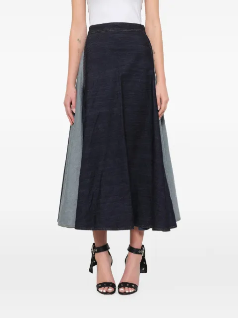 Lanvin panelled midi denim skirt Blue RWST4009DE01
