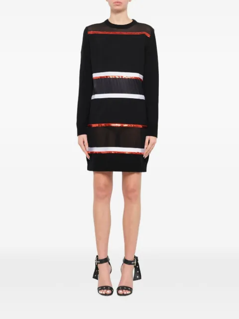 Givenchy sequin-embellished striped mini dress Black 14A2807530