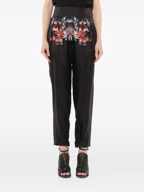 Givenchy floral-print pleated trousers Black 14P5019385