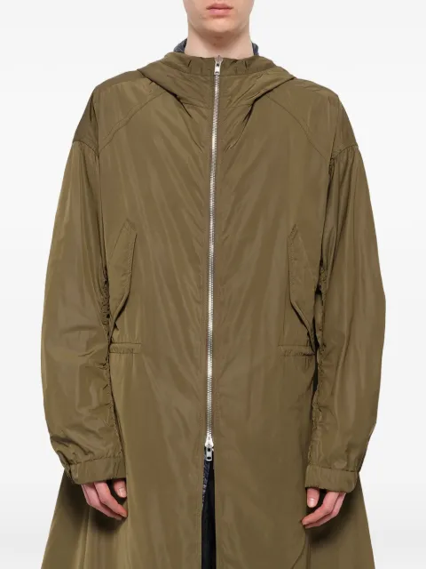 Juun.J hooded slogan-print parka Green JC8339H41H