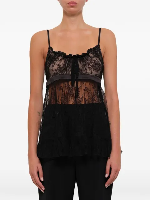 Alexander McQueen lace-trimmed tie-detail camisole Black 470892QIE201000