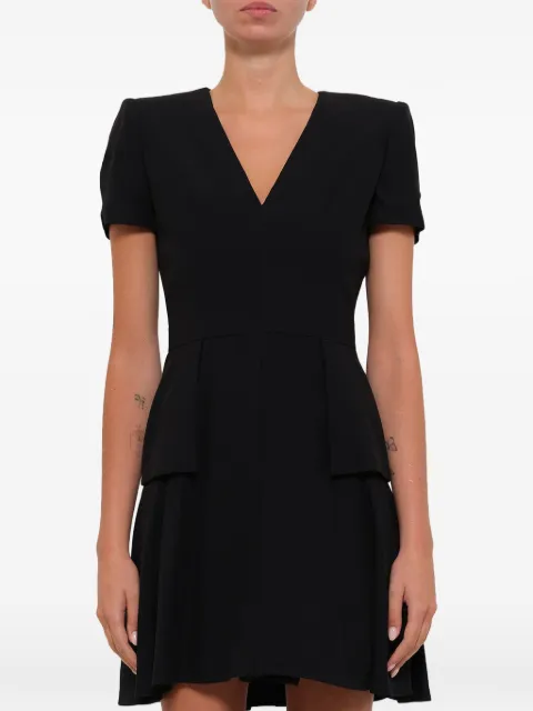 Alexander McQueen Leaf Crepe mini dress Black 504584QKE40