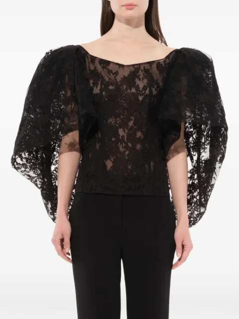 Givenchy lace cape T-shirt Black BW60KL2088001