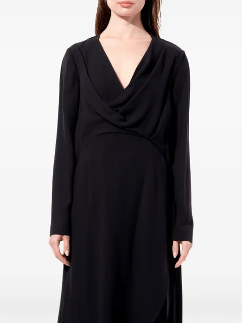 Balenciaga draped long-sleeve gown Black 426441TRD10