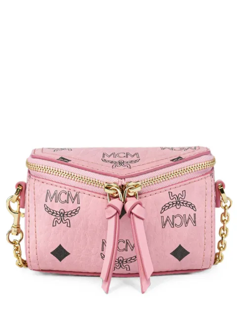 MCM Diamant 3D Visetos bag charm Pink MXZGAAK02PZ