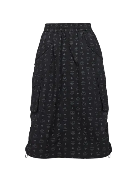 MCM monogram cargo skirt Black MFKFAMM01BK