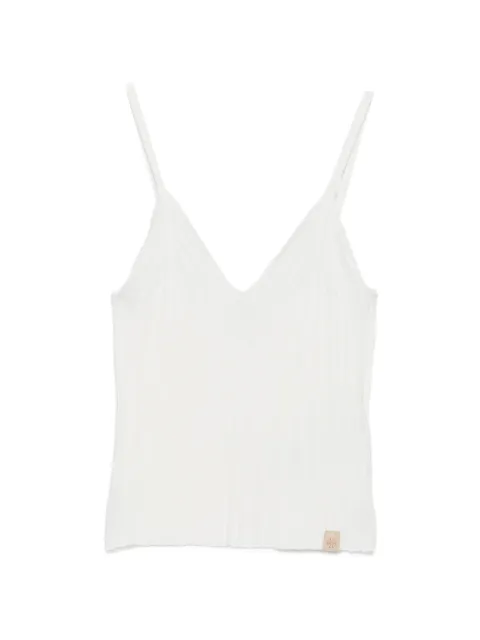 Jacob Cohën ribbed-knit V-neck top White JDMST008000X0043FLA01
