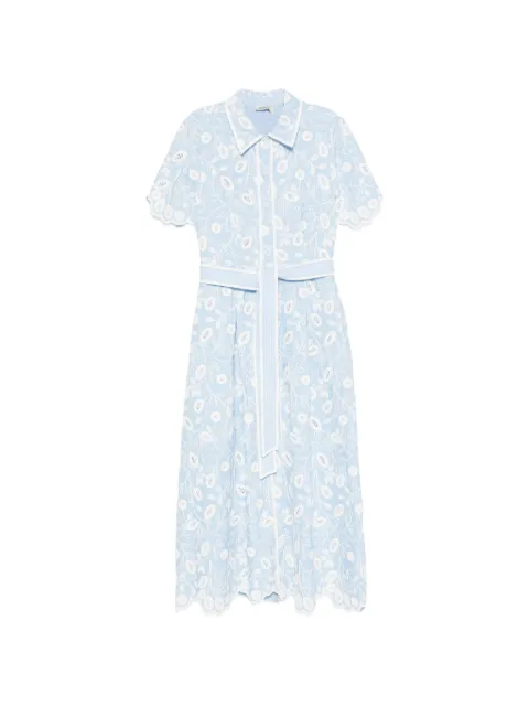 SIMKHAI Audria eyelet-embroidered midi dress Blue 2261193SW