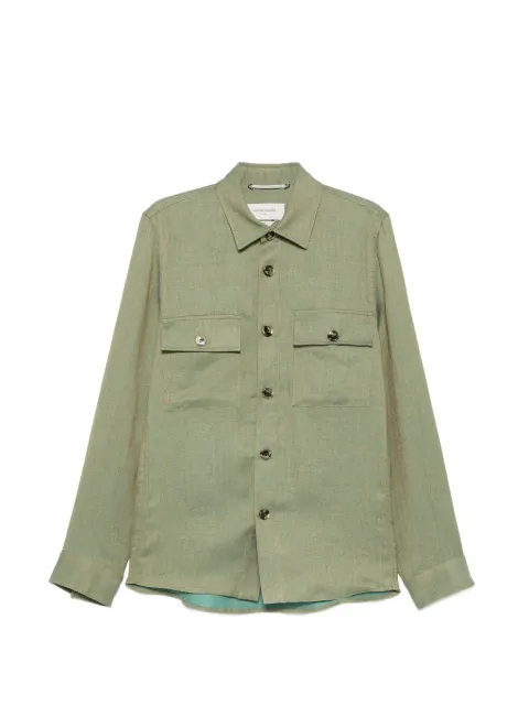 Jacob Cohën herringbone-weave button-up jacket Green JURER017080T861A