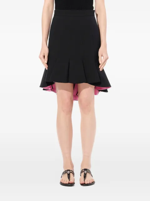 Alexander McQueen high-low pleated mini skirt Black 610343QJAAA