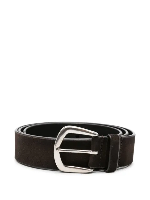 Officine Creative suede buckle-fastening belt Brown OCFSTRI83