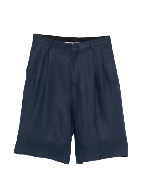 Tagliatore B-effie pleated shorts Blue 340021EB807