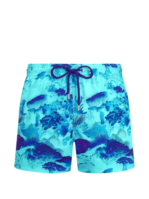 Vilebrequin Moorise coral-print swim shorts Blue MSOEF118