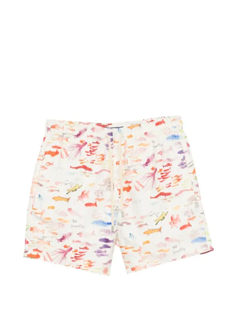 Vilebrequin x Fabrice Hyber Moorea swim shorts Neutrals MOOEB128