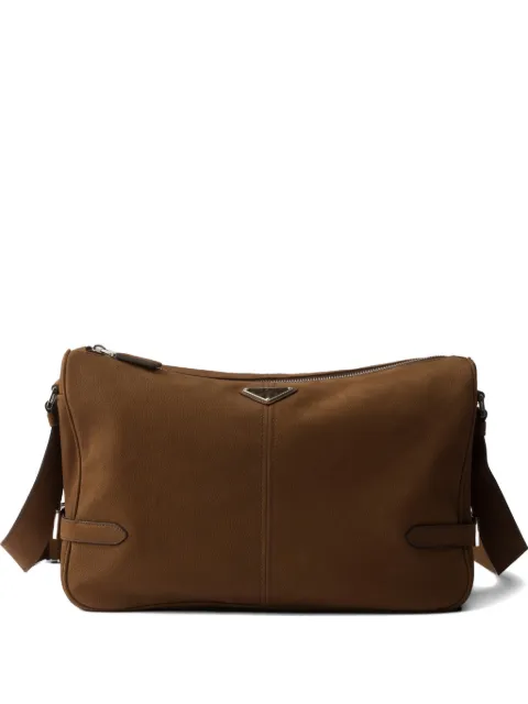 Prada nubuck-leather shoulder bag Brown 2VH187VOOO2GB8
