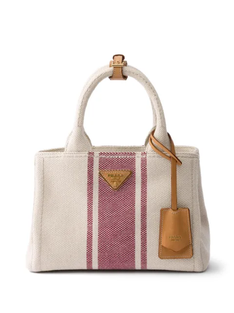 Prada Jardinière small cotton canvas bag Neutrals 1BG464V9YM2ZQG