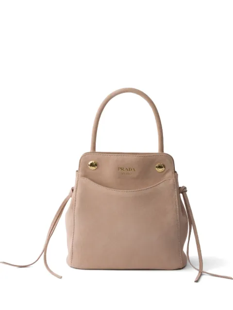 Prada Carry mini suede handbag Neutrals 1BA496VOOM2C4S